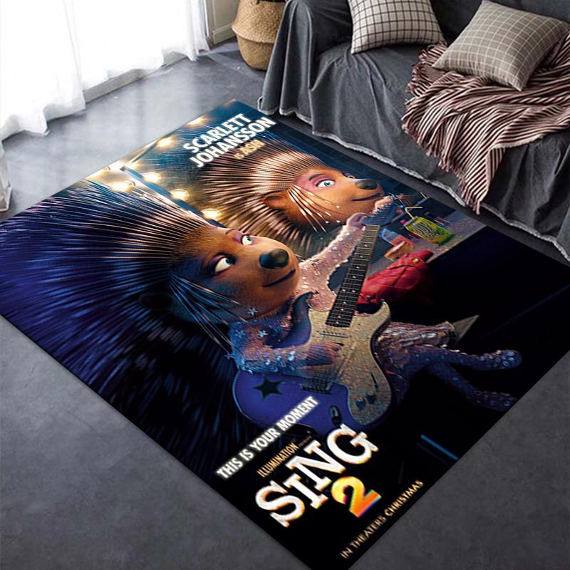 2025 New Sing Movie Carpet Rug for Living Room Bedroom Home Sofa Decoration,Kids play Non-slip Floor Mat162