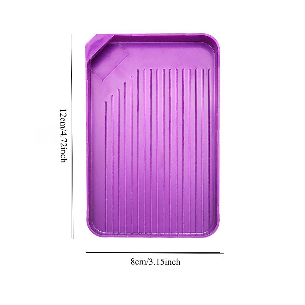 Funnel Diamonds Painting Tray Large Capacity DIY Mosaic Tary Art Crafts 5D Handmade Plastic Purple Handicrafts Tool Accessories
