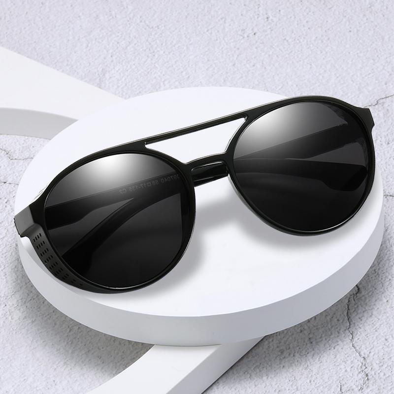 Steampunk Sunglasses Men Designer Classic Punk Round Shape Sun Glasses Male Classic Windshield Oculos Eye Wear Gafas De Sol UV400 Protection