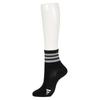 DEO Logo Crew Reinforced Toe and Fukuske [Adidas] One-Point 3-Stripes Socks, 3-Pair Pack, Odor-Resistant, Heel,