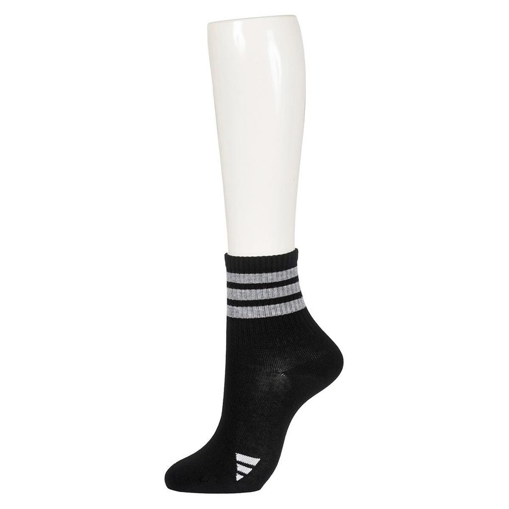 DEO Logo Crew Reinforced Toe and Fukuske [Adidas] One-Point 3-Stripes Socks, 3-Pair Pack, Odor-Resistant, Heel,