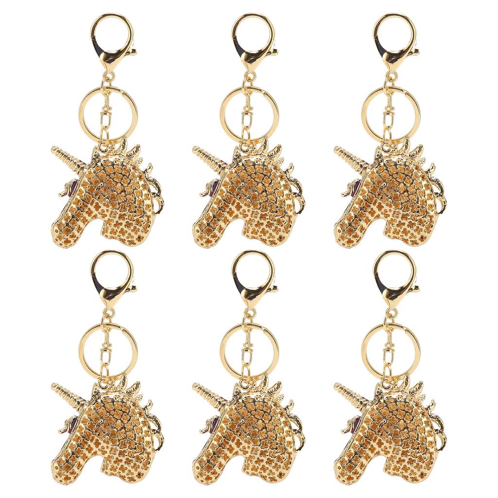 6 Stück Tier Schlüsselanhänger Liebliches Aussehen Exquisite Details Dekorative Schlüsselanhänger für Taschenanhänger