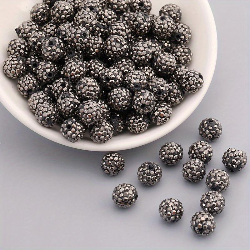 10mm 10pcs Rhinestone Beads Round Beads Bulk Sparkle Crystal Bead for Necklace Bracelet Earring Jewelry Making DIY Decoration
