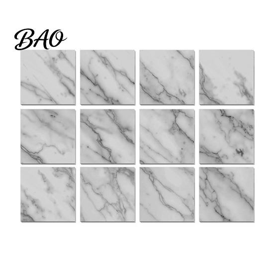 High Definition Marble Pattern Films 12PCS Imitation Wall Stickers, Self-Adhesive Waterproof EVA Peel And Stick Tiles Tiles, Scratch Resistant