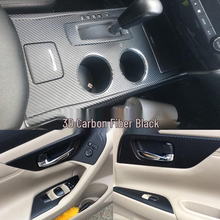 Compatible with 2013-2018 Teana, Carbon Fiber Center Console Gear Decor Sticker.