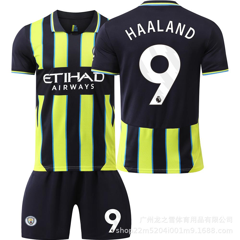 2425 Manchester City away shirt No. 9 Haaland 17 De Bruyne 10 Grealish cross-border football uniform set 16