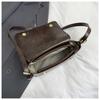Retro Style Faux Leather Square Shoulder Bag Large Capacity Crossbody Purse for Women KTB