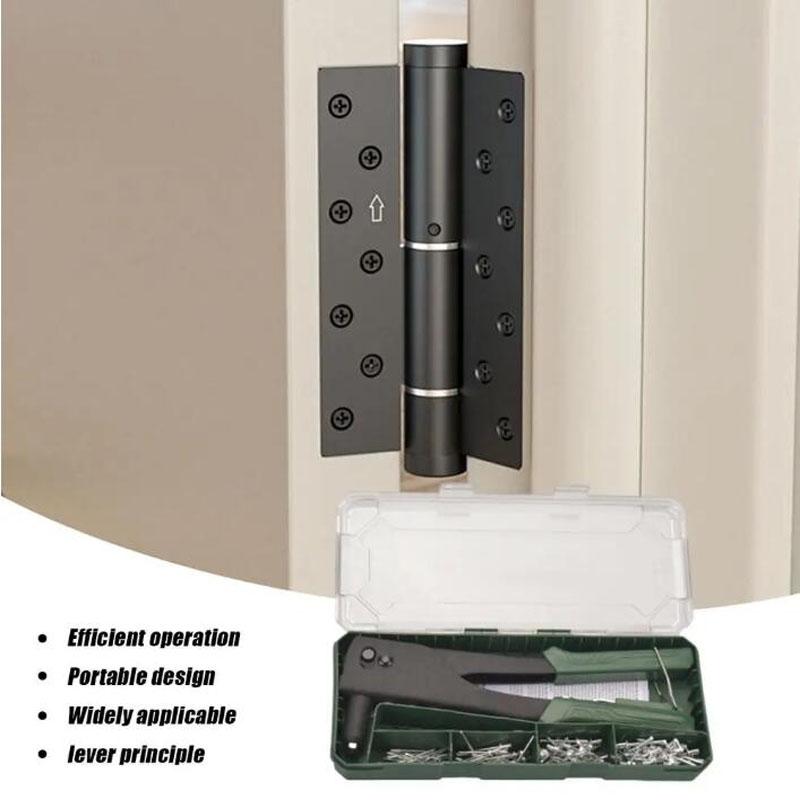 Hand Riveter Heavy Duty 9.5 Inch Hand Rivet Kit Professional Gadgets Drill Bit Set Rivnuts Assortment Riveting Supplies For