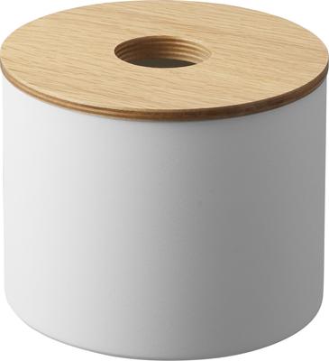 Jitsugyo Cleansing Towel Holder Natural W17 X D17 X RIN Roll Type Storage Case Easy Installation 1944 (Yamazaki) H13.5cm