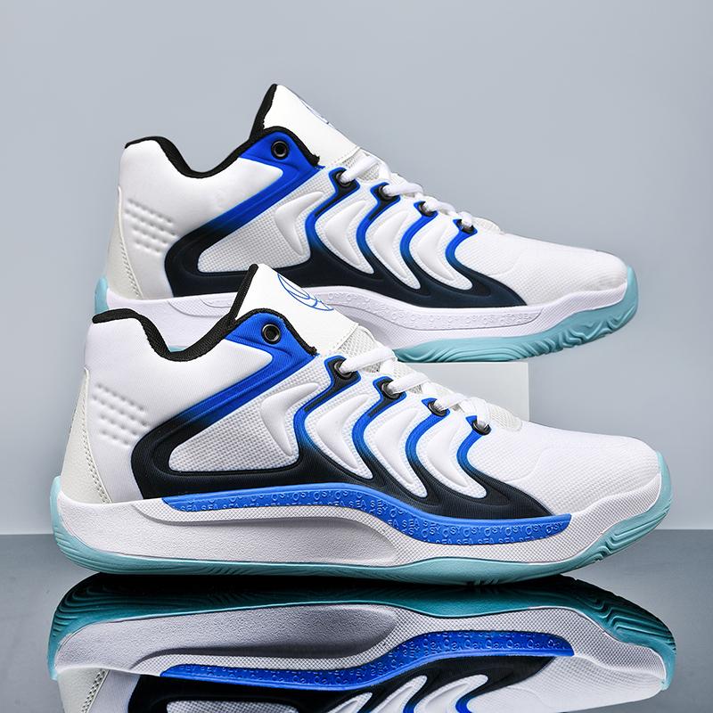 

Модные мужские баскетбольные кроссовки с амортизацией, дышащие, кроссовки для тренировок, для спортзала, повседневная обувь на шнуровке, легкие кроссовки 44