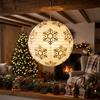 Santa Claus Christmas Hanging Ornaments DIY Folding Lantern Ball Christmas Paper Lantern  Xmas
