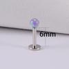 1PC 361L Surgical Steel Opal Ball Lip Stud Internally Threaded 3mm Opal Labret Ear Tragus Cartilage Helix Daith Earring Piercing 4