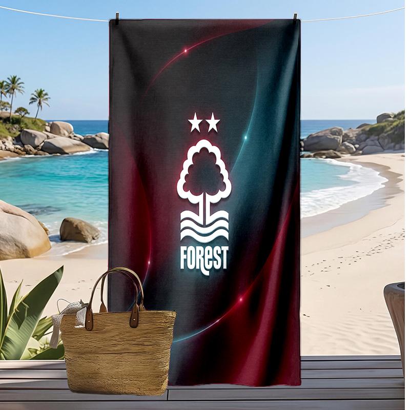 Toalla de Playa con Estampado de Fútbol Nottingham Forest, Toalla Grande Suave de Secado Rápido para Playa, Camping, Natación