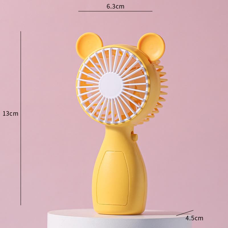 2025 New Hot-Selling Student Cartoon Handheld USB Fan with Large Lithium Battery and Lanyard