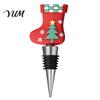 Wine Preservation Tools Christmas Bottle Stopper, Stainless Steel Reusable Cork, Decorative PVC Cartoon Snowman Corks Toppers Design, Airtight Sealing