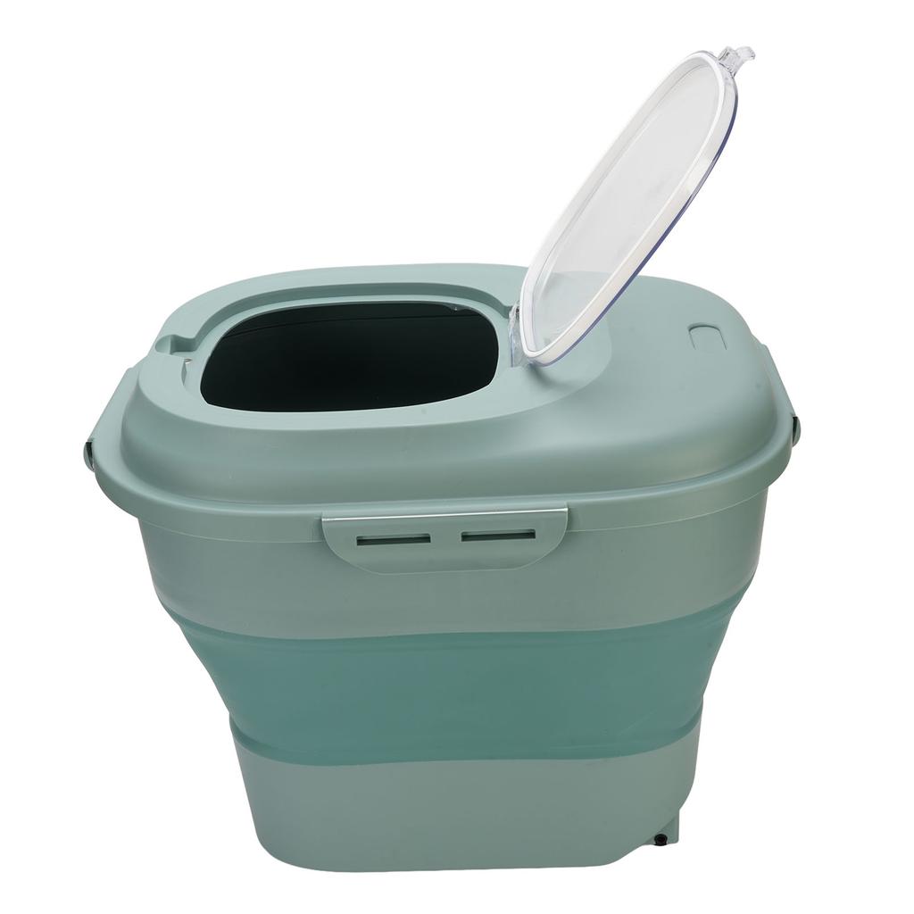 Dog Food Storage Container with Airtight Lid Foldable Large Capacity Dry Pet Food Bin for Dog Cat