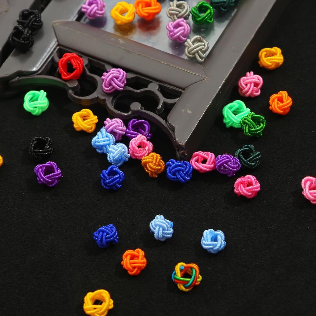 10st färgglada distansknut gör-det-själv-halsband armband rep distanshållare Flätad spole Rep Kedjeände Spänne Smycketillbehör Hitta