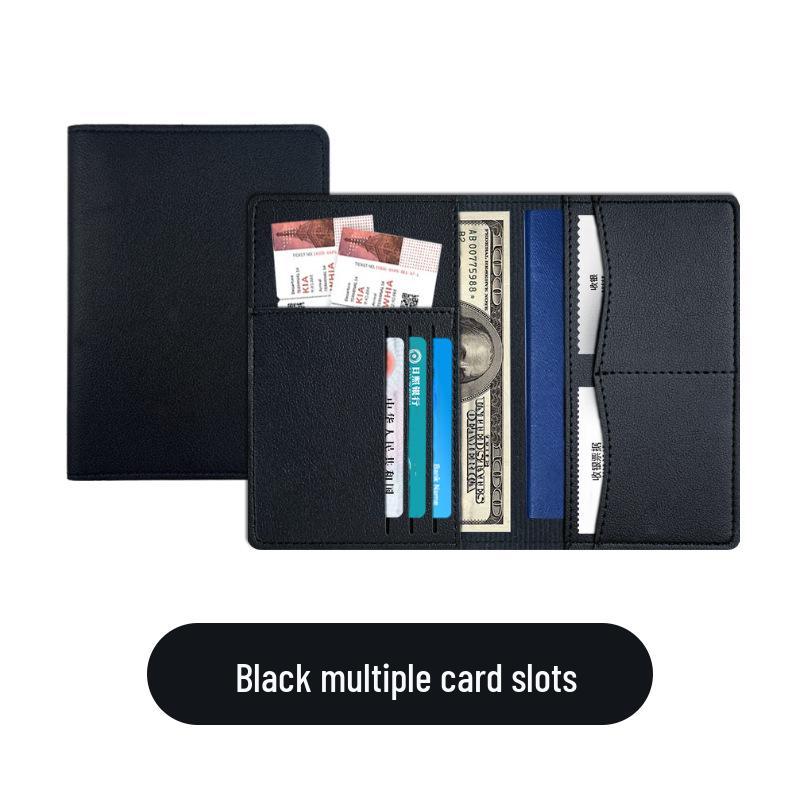 PU Leather Passport Holder & Travel Wallet Set - Multi-Function Passport Bag & Card Holder