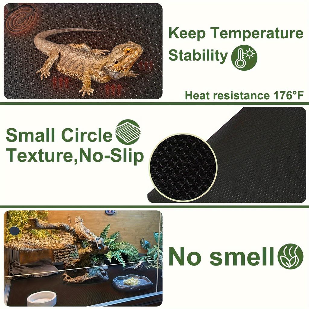 Mat for Reptile Terrariums, Suitable for Amphibians, Designed for Bearded Dragons, Leopard Geckos,Snakes,And Turtles.Cut To Size