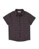 HAVISM Check 2-Way Collar S/S Shirts(Charcoal)
