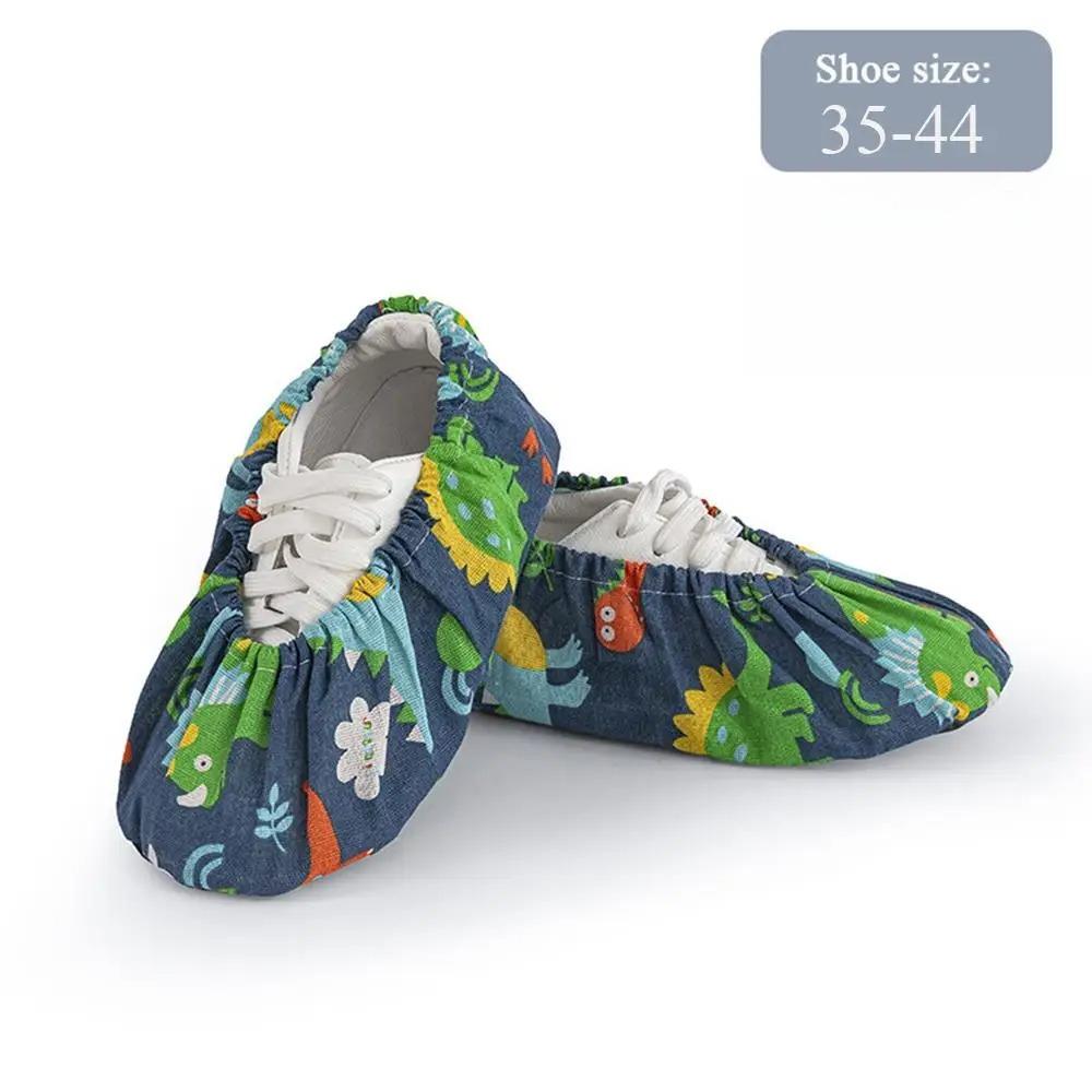 Printing Shoe Covers Non-Slip Indoor Shoes Case Reusable Shoe Cover Adult Foot Cover Protector Washable Overshoes Household