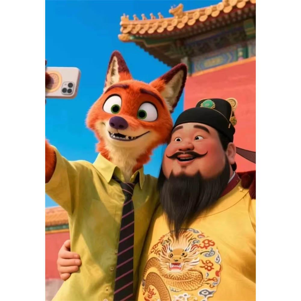 Disney Zootopia Judy Nick 5D Diamantové malování Plné diamantů DIY Ručně vyráběné diamantové malování Kreslený dekorativní malířský set