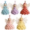 DIY Kit Crochet Angel Ornament Kit Handmade Yarn Craft Set  for Christmas Tree Decoration