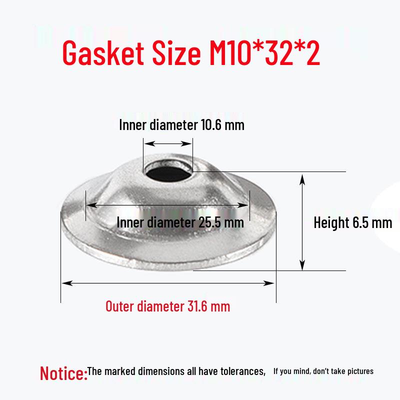 304 Stainless Steel Recessed Screw Decorative Washer and Adjustment Foot Set