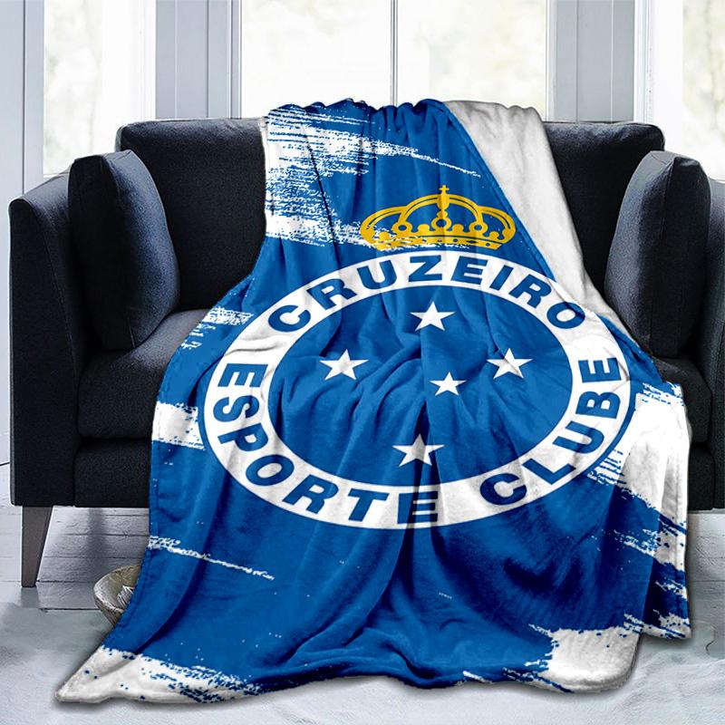 Cru-zeiro Esporte Club Crest Printed Throws Blanket Soft Flannel Blankets for Couch Bed Gifts for Men Women Picnic Blanket Christmas Gifts
