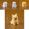 Lovely Resin Miniature White Dog Figurine Blind Box Adorable Garden Accessories For Car Desk Display