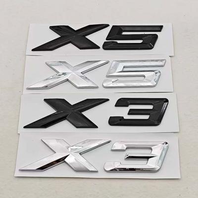 NEW 3D ABS Car Styling Logo X3 X5 Rear Trunk Badge Sticker Emblem Decals For BMW X3 X5 Auto Tail Accessories Uq2
