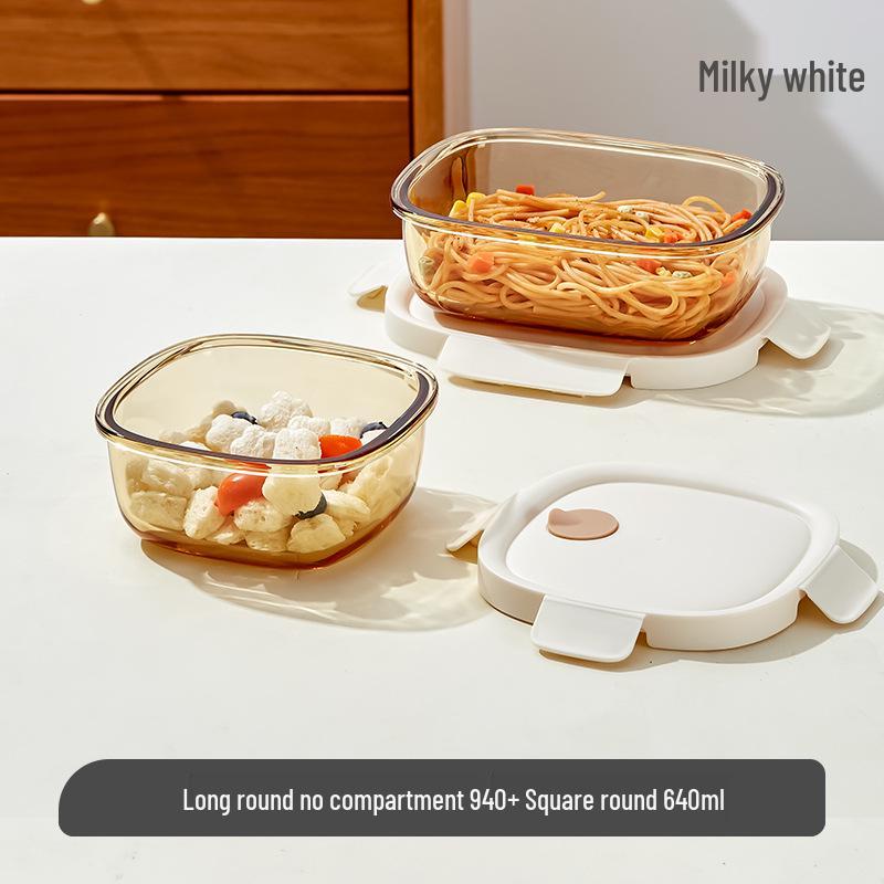 Xilekou Microwave-Safe Glass Lunch and Bento Box for Office & Takeaway