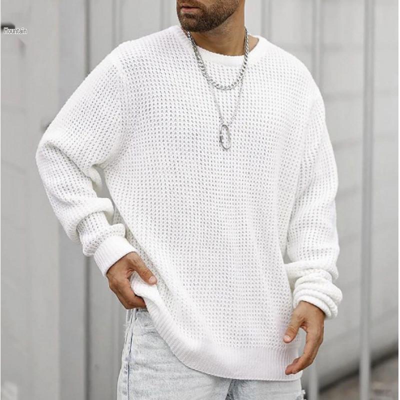 Cross 2025 Men s Casual Knitwear Long Sleeve Round Neck Sweater for Autumn/Winter 2XL