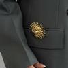 Exquisite Sun Symbol Brooch Stylish Embossed Lapel Pin Featuring Detailed Embossing for Gift Giving Occasions