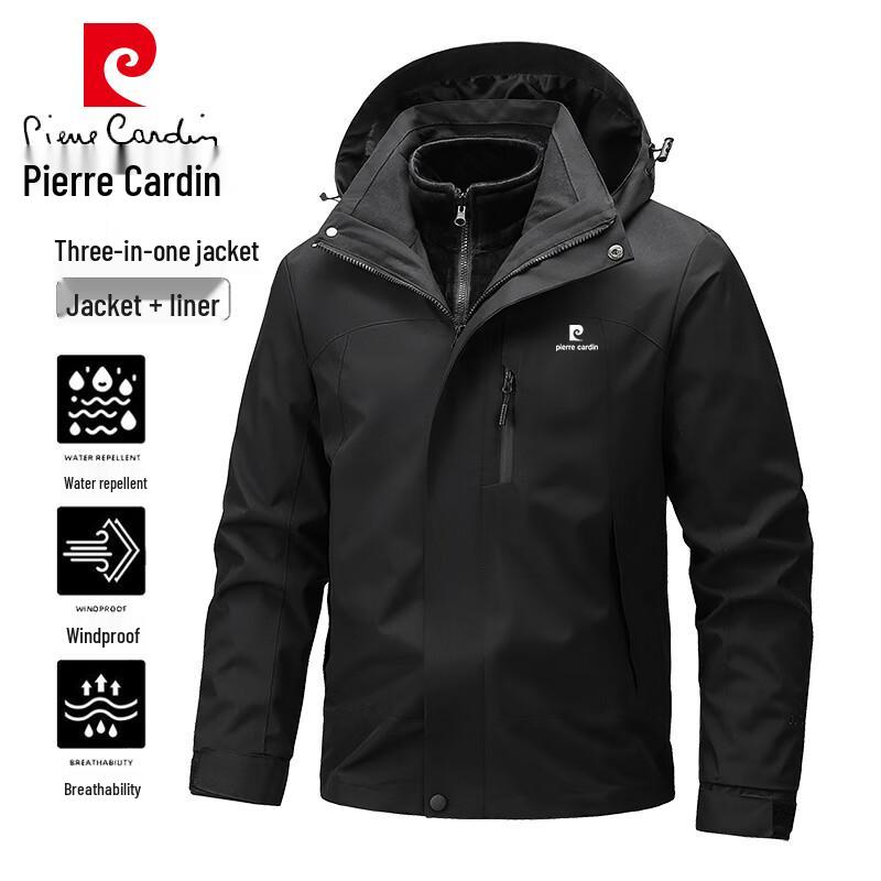 Pierre Cardin Men's 3-in-1 Outdoor Windbreaker Jacket