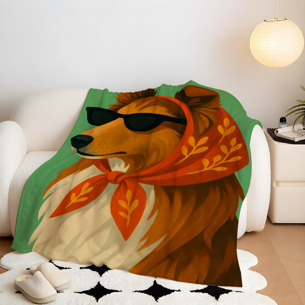 Art a-art d-dog Throw Flannel Throw Blanket, Lightweight Cozy, Durable Washable cute Cool