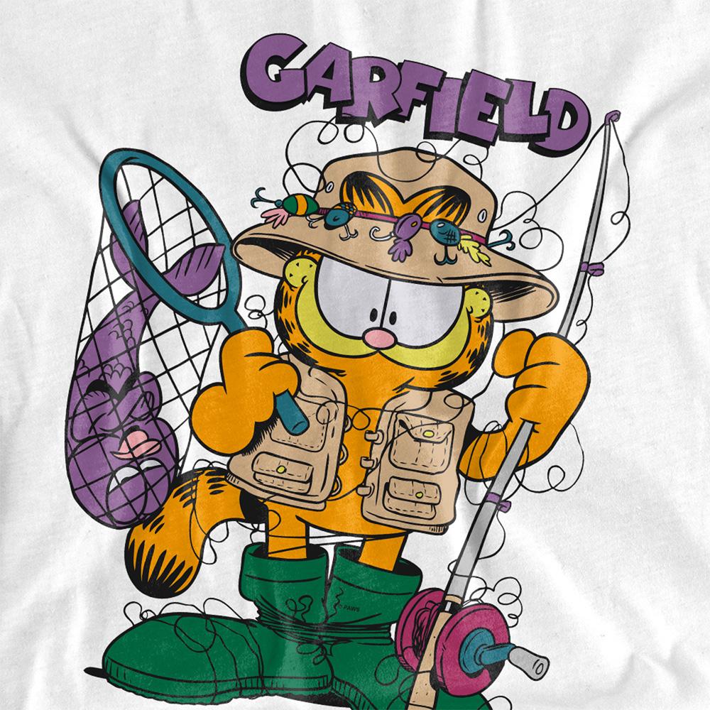 Garfield Unisex Adult FIshing Cotton Regular Short-Sleeved T-Shirt