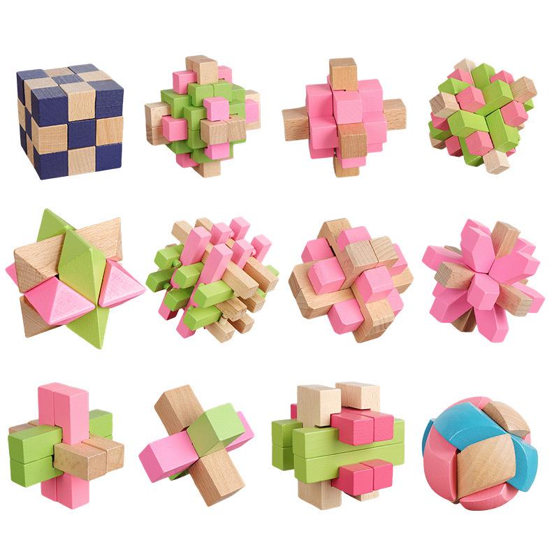 Kids' Educational Luban Lock IQ Puzzle Set: Assembly Toy for Stress Relief