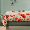 Summer Red Poppy Rectangle Tablecloth for Table Decor Reusable Kitchen Dining Table Cloth for Holiday Party Wedding Decorations