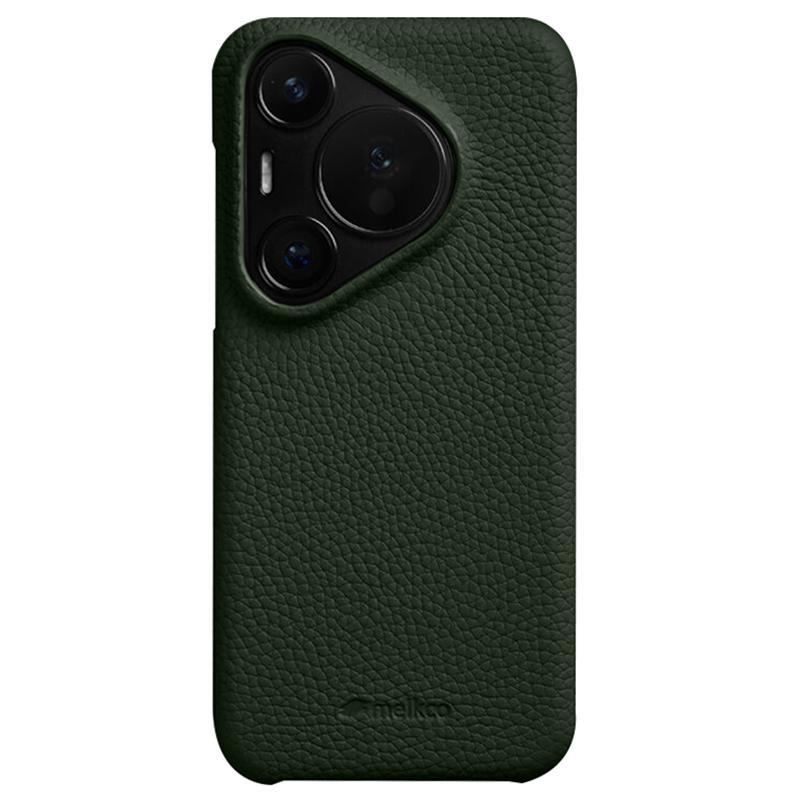 

MELKCO Для Huawei Pura 70 Pro/Pura 70 Pro+ Чохол Тонка Задня Кришка з Натуральної Коров ячої Шкіри Green