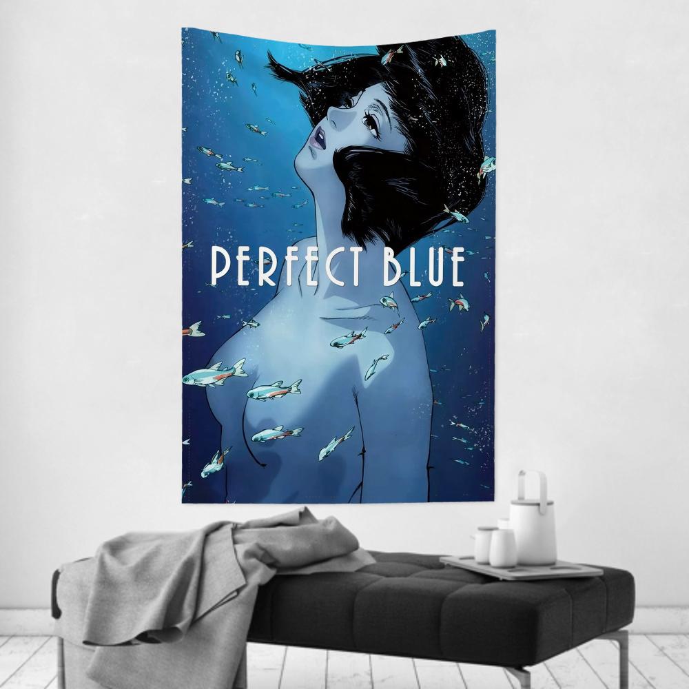 

Perfect Blue Movie Poster Wall Tapestry Satoshi Kon Thriller Edgy Room Decor for Anime Film Psychological Thriller Fans 74x94cm(29x37in)