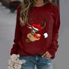 Women's Christmas Pattern Round Neck Long Sleeve Sweatshirt
