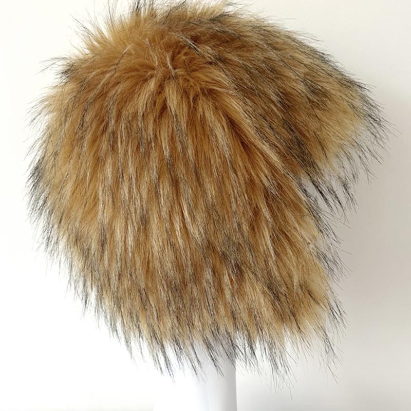 Cappello da Donna di Alta Gamma in Morbida Pelliccia Sintetica di Procione con Protezione per le Orecchie - Stile Secchiello Autunno/Inverno