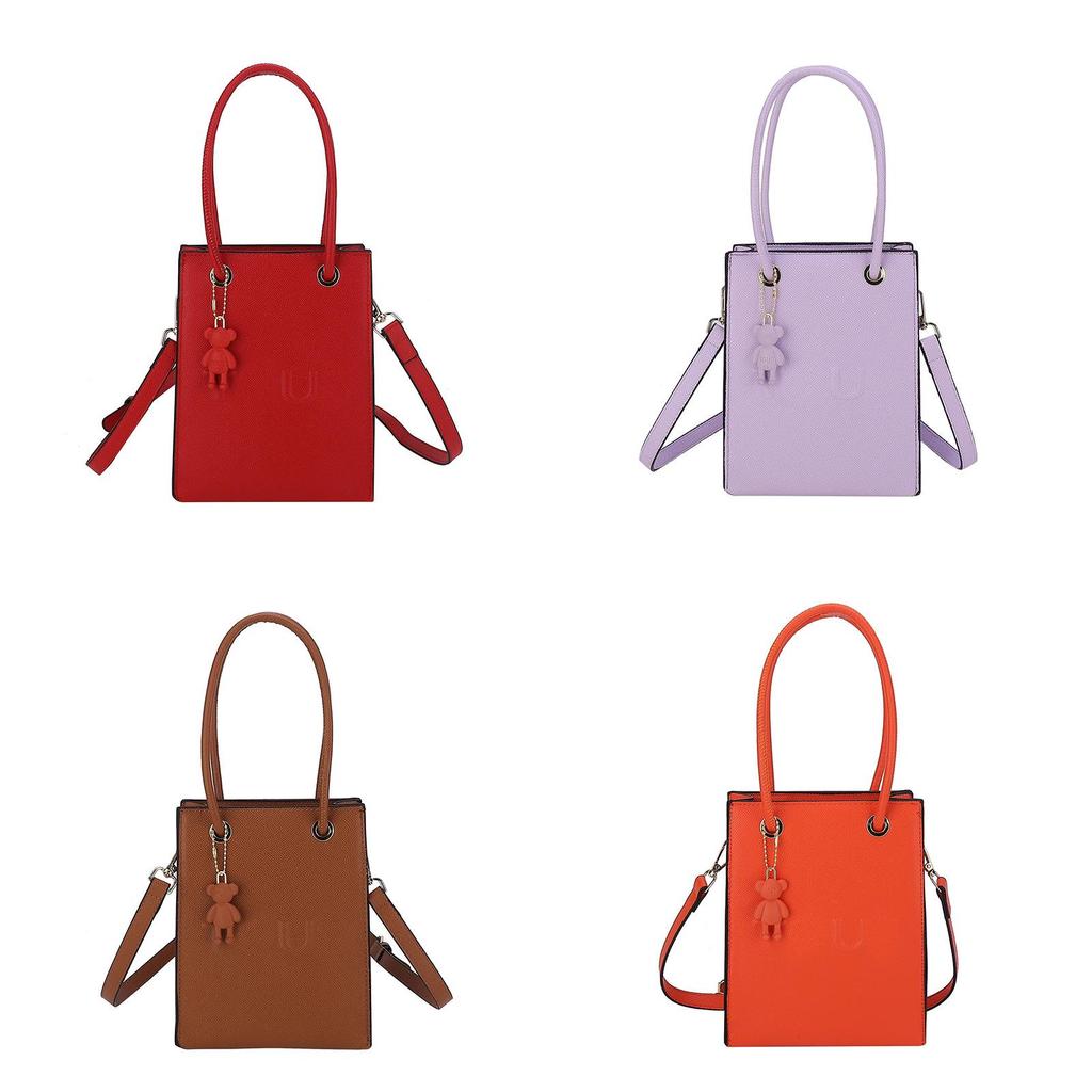 Small Square Womens Handbag With Zipper Closure For Daily Casual Use