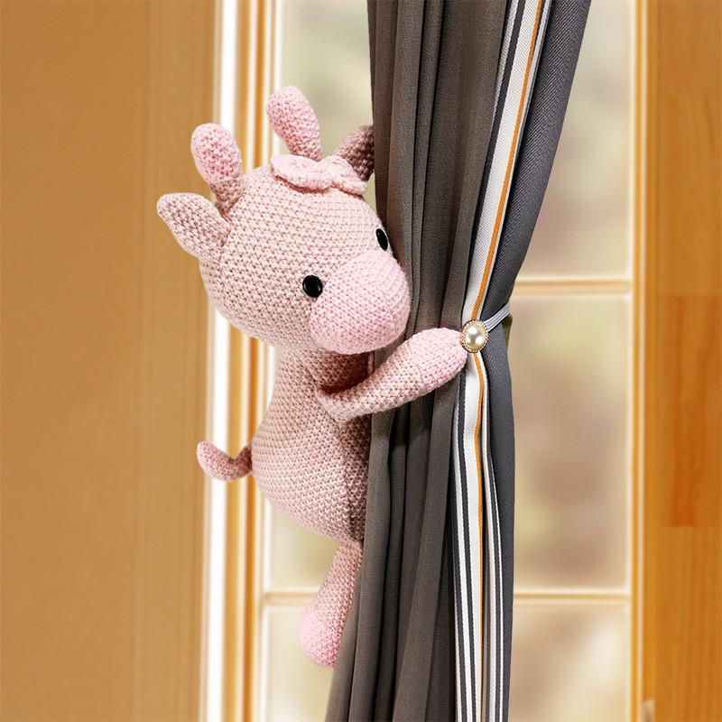 Horse Elephant Deer Bear Plush Curtain Tieback Cartoon Dolls For Home Decor