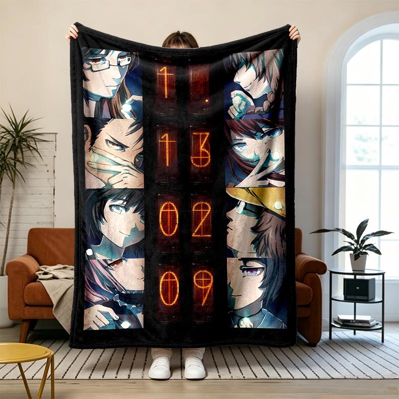SteinsGate Soft and comfortable flannel Suitable for sofas living rooms outdoor camping travel and also makes a great anniversary gif