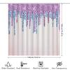 Purple dripping glitter waterproof shower curtain bathroom decor custom size printed fabric water resistant home accessories whi