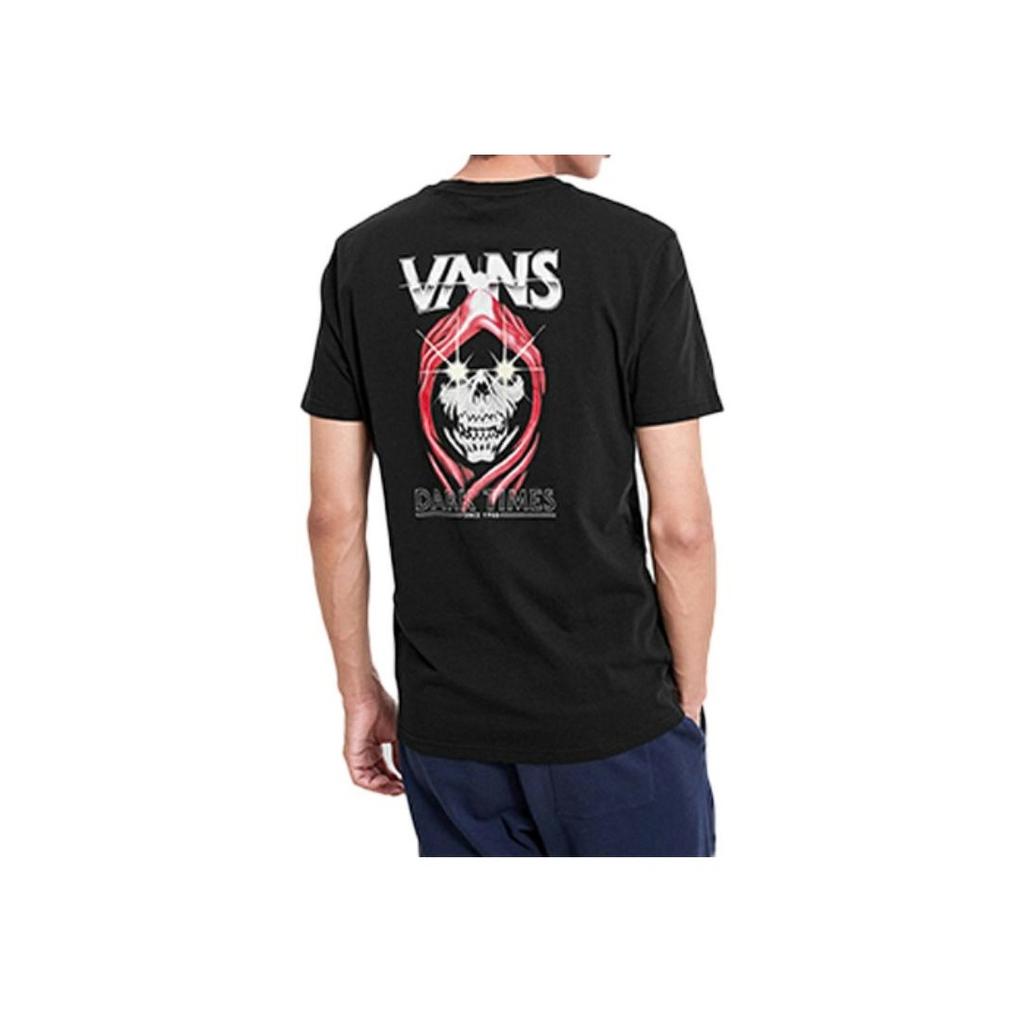 Vans Bright Skull Print Short Sleeve T-Shirt Men Tops Black VN0A4MLVBLK