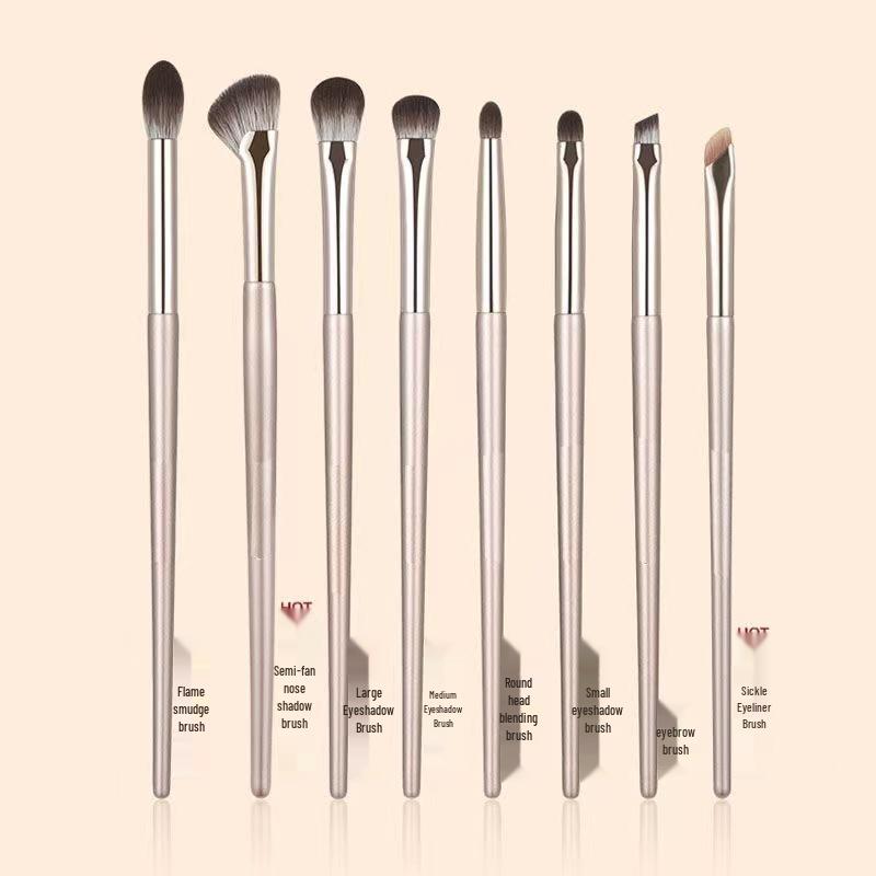 15-piece Makeup Brush Set: Eye, Stippling, Blush, Lip, Scythe-shaped, Eyeshadow, Nose Shadow, Full Setting Brushes