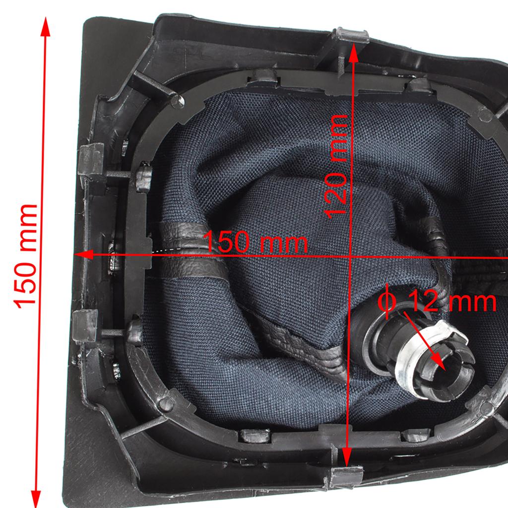 Vw Touran 09-12 Gear Shift Knob + Black Gaiter With Red Stitching And Chrome Bezel 6 Speed